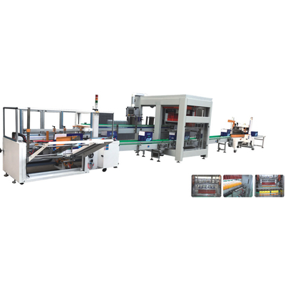 Automatic Food Vertical Tap Adhesive Carton Erecting Carton Box Erector Machine, Carton Erector Packer For Different Size Cases