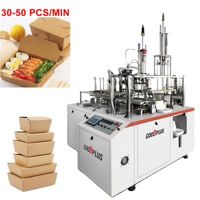 Industry Single And Double Upright Automatic Hot Packing Box Lunch Box Takeaway Food Container Making Machine