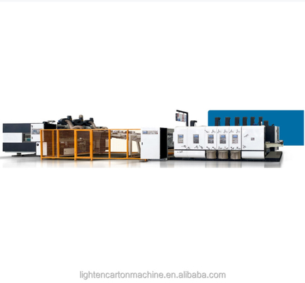 Corrugated Cardboard Box Flexo Cardboard Box Folding Gluing Machine, Cardboard Box Printing Slotting Die Cutting Machine, Cartoning Machine